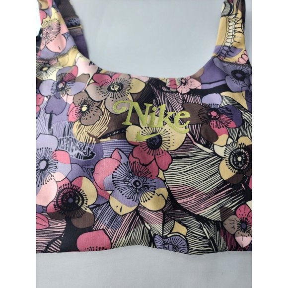 Nike Womens Multicolor Iron Stone Floral-Print Dri-FIT Padded Sports Bra Size S - Picture 3 of 11